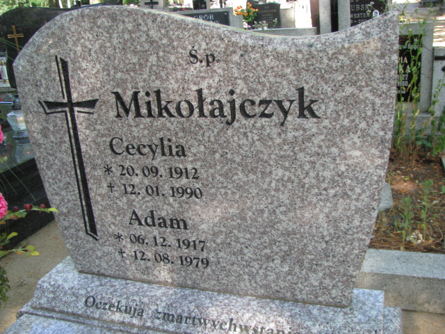 Cecylia Mikołajczyk 1912 Ostrzeszów - Grobonet - Wyszukiwarka osób pochowanych