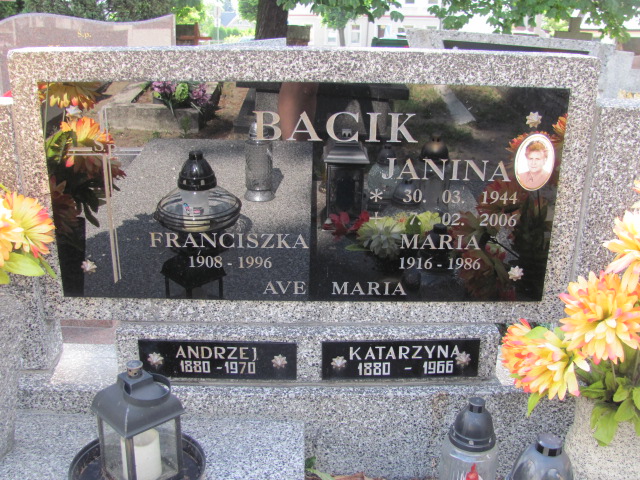 Maria Bacik 1916 Ostrzeszów - Grobonet - Wyszukiwarka osób pochowanych