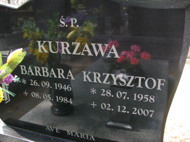 Krzysztof Kurzawa 1958 Ostrzeszów - Grobonet - Wyszukiwarka osób pochowanych